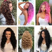 Extensions de cheveux synthétiques tressées en crochet, marque Mira, effet vague océanique, pour boucles de plage et torsades profondes, vente en gros