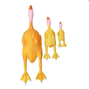 China Natural Soft Rubber Latex Chicken Duck Goose Natural Latex Custom Squeaky Dog Chew Toy Wholesale