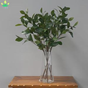 Feuilles de Laurier Artificielles en Plastique à Longue Tige, Branche de Verdure pour Mariage, Maison, Fête, Bureau, Vase, Café, <span class=keywords><strong>D</strong></span>écoration - Product Image 2