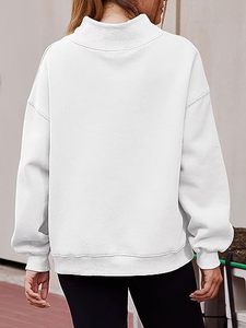 <span class=keywords><strong>Sweat</strong></span>-shirt à col rond pour <span class=keywords><strong>femme</strong></span>, personnalisé avec logo, de haute qualité, <span class=keywords><strong>chaud</strong></span> pour l'hiver, pull-over uni, <span class=keywords><strong>sweat</strong></span>-shirt à épaules tombantes - Product Image 6