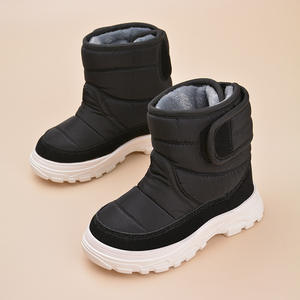 Bottes de neige chaudes pour enfants de style coréen pour l'hiver, nouveau produit avec doublure en dentelle, chaussures à semelle souple avec des sangles en velcro confortables - Product Image 6