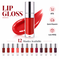 Teinte à lèvres hydratante et mate RTS 10ml, waterproof, longue tenue, 12 teintes, faible MOQ 2 pièces, vente en gros, logo personnalisé