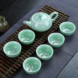 ชุดกังฟูเซรามิกจีนทำมือขายดี/กาน้ำชาเซรามิกลายสีสันสวยงาม - Product Image 2