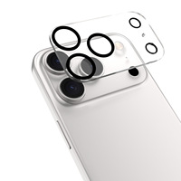 Protection d'objectif photo intégrée en acrylique monobloc anti-traces de doigts et sans bulles pour iPhone Samsung (vente en gros)
