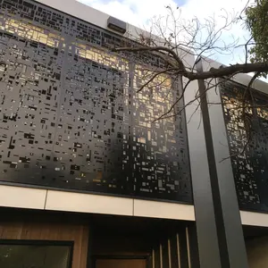 激光切割户外铝阳台屏幕粉末涂层隐私金属建筑房间隔断办公室装饰酒店