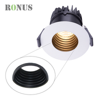 Sténopé 7W projecteur classique COB Spot Downlight hôtel encastré réglable LED Down Light