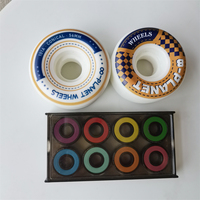 Roues de skateboard personnalisées Taille 52 53 54 56 mm Rebond 80% 102A Street Park Formule PU Coulée Roulement ABEC-11 Promotion Prix Bas Haute Performance