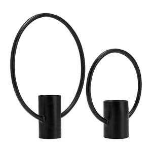 Porte-bougie moderne en métal pour bougies chauffe-plat, chandelier minimaliste pour centres de table, décoration de salon - Product Image 2