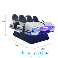 JiaYi JY-6RSC06S Machine de jeu de tir VR 9D, simulateur de cinéma 360° à monnayeur, en PVC, pour parcs d'aventure intérieurs et parcs à thème