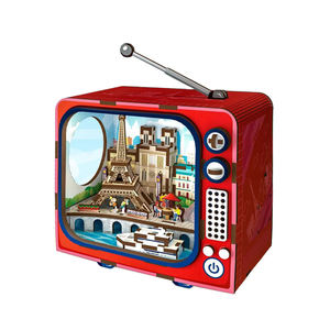 100pcs 3D TV 나무 퍼즐 퍼즐 DIY 장난감 가벼운 교육 에펠 탑 최고의 선물 아이디어 - Product Image 1