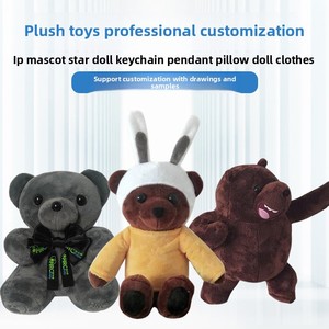 Jouets en peluche personnalisés poupées figurines société mascottes entreprise Logo Photos ODM ours pour <span class=keywords><strong>anniversaire</strong></span> PP coton de remplissage - Product Image 4