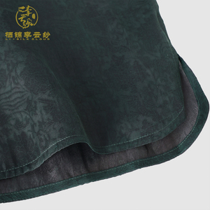 Blusa de Seda Jacquard para Mujer, Estilo Chino Informal de Verano, Cuello en V, Manga Murciélago, Seda de Morera - Product Image 4