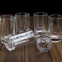 Verre à Eau Pressé Qianli, Verrerie Unique en Verre Classique Vintage, Gobelet Rond de Chine en Gros pour Mariage