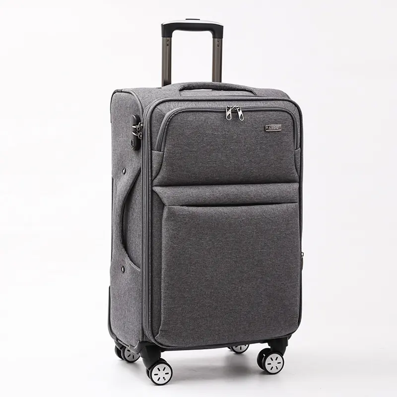 Valises à bagages antivol de grande capacité bon marché personnalisées en Chine sacs à main en tissu noir en gros