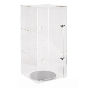 <strong>Rotating</strong> <strong>Cake</strong> Showcase 3 Layers Clear Acrylic Pastry Bakery Display Cabinet Rack Shelf Bakery Display <strong>Stand</strong> - Product Image 1