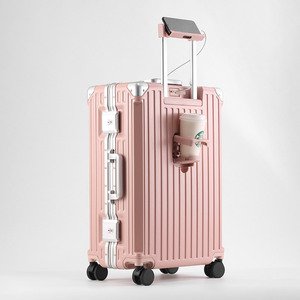 <span class=keywords><strong>Valigia</strong></span> Trolley Moderna in Alluminio con <span class=keywords><strong>Ruote</strong></span> Silenziose, Grande Capacità, Impermeabile, con Lucchetto a Combinazione per Studenti - Product Image 4