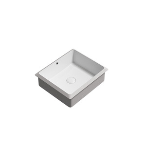 Ceramic Square Undermount <b>Basin</b> 45 Degree Seamless Water Jet Cut Easy Cleaning For Home Use - Product Image 1