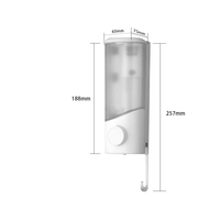 Distributeur de savon manuel mural en plastique ABS, distributeur de savon liquide pour les mains, pour salle de bain, hôtel, cuisine, usage commercial