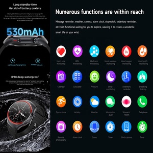 T82 3D UI SmartWatch Hombres Reloj de pulsera Temperatura corporal Deportes Fitness BT Llamada NFC Ritmo cardíaco Reloj inteligente a prueba de agua - Product Image 6