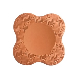 Almohadilla gruesa para hacer ejercicio para niños y mujeres, estera de Yoga de PU redonda con logotipo personalizado, respetuoso con el medio ambiente, para Fitness, gimnasio en casa, entrenamiento, <span class=keywords><strong>Pilates</strong></span> - Product Image 4