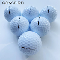 Balles de golf de tournoi en caoutchouc à deux couches avec logo personnalisé, dureté de compression 80-90, haute élasticité, distance durable