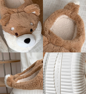 Cute Cartoon <strong>Dog</strong> Design Novelty Plush Warm Non-slip Platform Fluffy Winter House <strong>Slippers</strong> <strong>for</strong> Women - Product Image 4