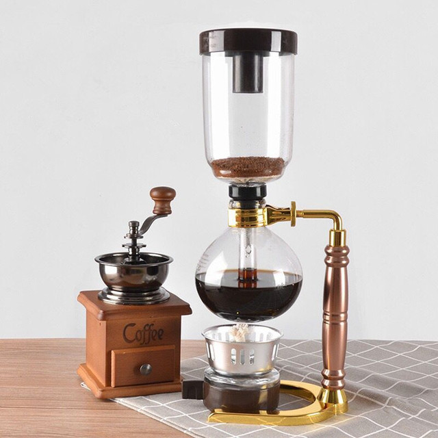 Portable Glass Stainless Steel  Espresso Cup Drip Vacuum Syphon Siphon Coffee Maker Machine
