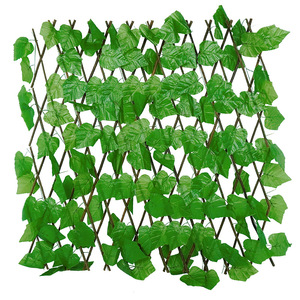 Simulated Solid Wood Fence 40cm70cm120cm Plastic Green <b>Leaves</b> Artificial Flowers For Courtyard Decoration - Product Image 3