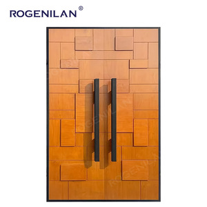 Porte d'<span class=keywords><strong>entrée</strong></span> pivotante en aluminium de luxe sur mesure pour villa, hôtels, <span class=keywords><strong>entrée</strong></span> extérieure, portes principales, fabriquée par Rogenilan - Product Image 6