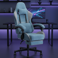 Chaise de jeu confortable avec appui-tête, tissu respirant, chaise de bureau de qualité supérieure, chaise pivotante ergonomique réglable