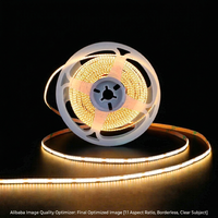 Lampu Strip Fleksibel Pintar 320LED 2700K 3000K 4000K 6000K 5mm 12V 24V 12W/M Dapat Dipotong Setiap 2.5cm RA 95 Lampu Strip COB