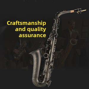 Sassofono Contralto Drop E, Strumento in Ottone, Finitura Nero Opaco Nichelato, Y-AS-990 - Product Image 3