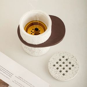 Middle Eastern Style Aromatherapy Burner with Glass <strong>Briquettes</strong> and Screw Cap Resin Incense Burner Living Room Desktop Decoration - Product Image 3