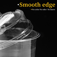 PET Blister Dessertbeker 220ml met deksel en lepeltje, Transparante Taartbeker, Voedselveilige Mousse IJs Crème Yoghurt Puddingbeker
