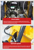 Mini-chargeuse agricole diesel sur chenilles articulée, chargeuse compacte à direction par déplacement avec haute performance et qualité