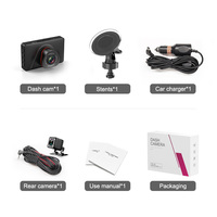 Caméras cachées derrière miroir caméra de voiture vue arrière Dashcam caméra de voiture avant et arrière Full Hd Dash Cam avec Navigation Gps