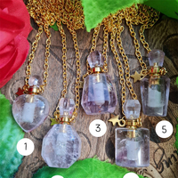 Collier en cristal DIY Bouteille de parfum Pendentif décoratif Bouteille d'huile essentielle séparable Pendentif en cristal Bouteille de séparation