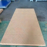Panneau acoustique en fibre de polyester rainurée, design 3D en relief, panneau d'isolation acoustique pour cinéma, bureau ouvert, décoration murale acoustique