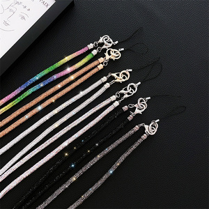 สายคล้องโทรศัพท์มือถือติดเพชรส่องแสงเป็นประกายวิบวับสายคล้องสำหรับโทรศัพท์ทุกยี่ห้อป้องกันการสูญหาย - Product Image 4