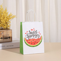 Sacs cadeaux Xiyu mignons motif pastèque, sacs en papier kraft à poignée, vente en gros pour fabricants, personnalisables