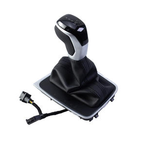 Pommeau de levier de vitesse automatique en cuir pour voiture Volkswagen avec LED et cache anti-poussière, design ergonomique - Product Image 1