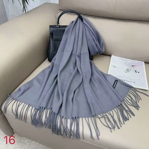 2024 mới của phụ nữ mềm Cashmere khăn khăn choàng với tua nhiều màu sắc rắn giản dị dài mỏng mùa đông bọc in vuông Voile - Product Image 5