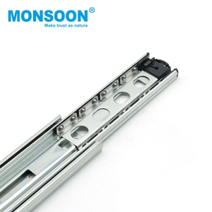 รางลิ้นชักแบบติดด้านข้าง ยืดได้สามทบ พร้อมระบบปิดแบบนุ่มนวล ลูกปืนแบบซ่อน สำหรับตู้ครัว - Product Image 3