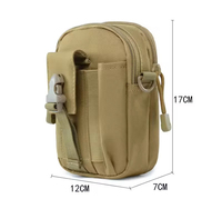 Sac banane tactique personnalisé le plus vendu, pochette extérieure à crochet avec fermeture éclair, sac tactique multifonctionnel étanche pour hommes