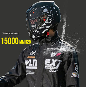 男性と女性のための防水オートバイレインコートパンツセット、軽量レインコート大人のライディングギア、靴カバー付き - Product Image 3