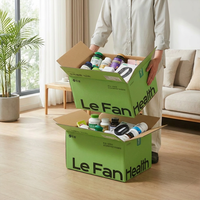 Boîtes d'emballage d'expédition en carton ondulé kraft résistant, biodégradable, réutilisable, avec logo imprimé