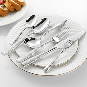 Vente en gros usine – Ensemble de couverts de luxe en acier inoxydable 304, design miroir poli, style européen, pour steak, couteau, fourchette et cuillère - Product Image 2