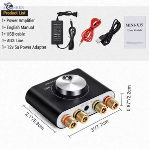 เครื่องขยายเสียงรถยนต์ Professional X35 2 แชนแนล 100W มินิเพาเวอร์แอมป์ 50W+50W BT5.0 ดิจิตอลสเตอริโอ USB แอมป์ HiFi - Product Image 6