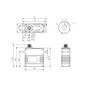 Wholesale Price KST X25-8.4-65 V2 (2019) Digital Metal Gear High Torque 78kg Motor Robot UAV Education - Product Image 3