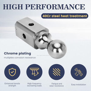 Boule d'attelage à col de cygne AMBITION 2-5/16 pouces, boule d'attelage de remplacement compatible avec les attaches de <span class=keywords><strong>remorque</strong></span> B&W, chromée - Product Image 4